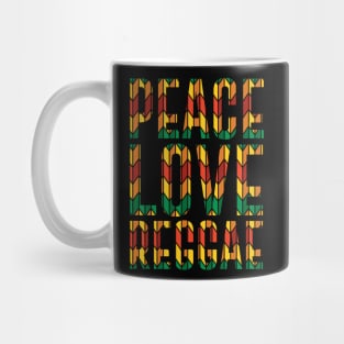 Peace Love Reggae, Rasta, Jamaica Mug